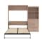 Bestar Pur Queen Murphy Bed and Storage Unit with Drawers (101W) in rustic brown 26881-000009 - alternate 7